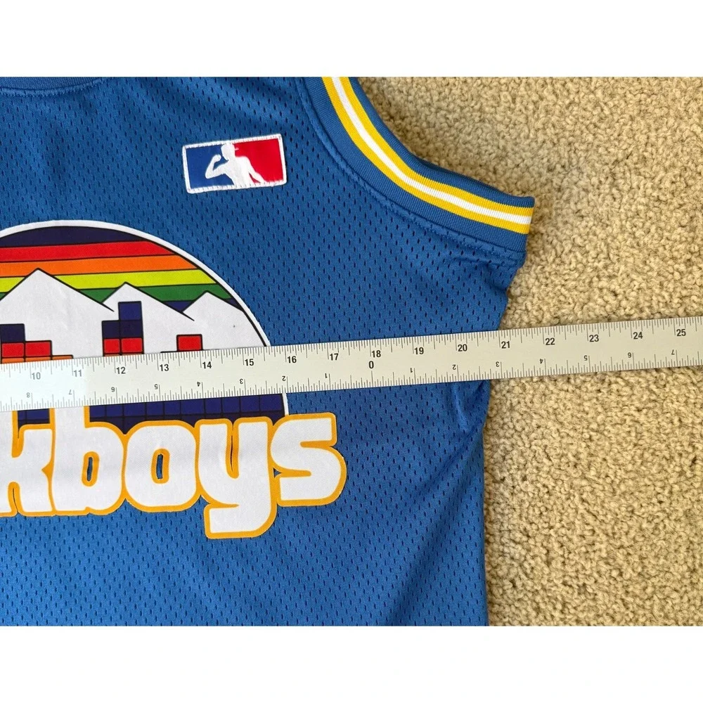 Full Send Nelkboys Basketball Jersey Mens Medium Blue Rainbow Nuggets Style